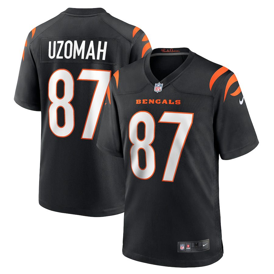 Men Cincinnati Bengals #87 C.J. Uzomah Nike Black Game NFL Jersey